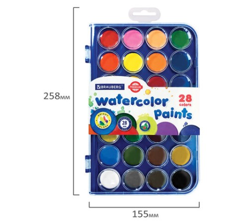 Краски акварельные BRAUBERG 