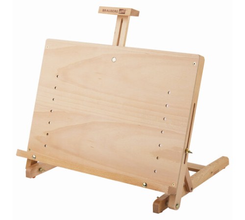Мольберт настольный BRAUBERG ART CLASSIC, регулируемый верхний держатель, 50х37х39 см, бук, 191756