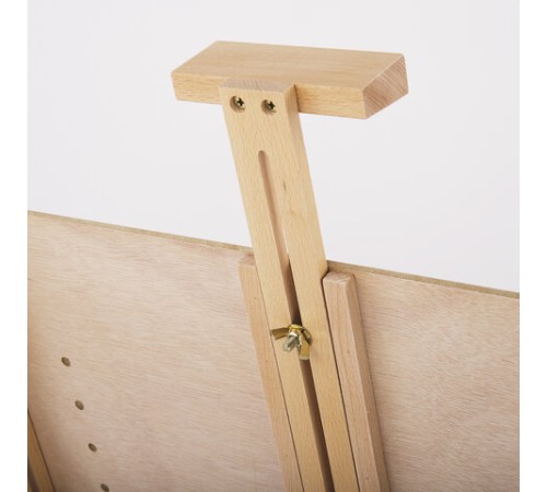 Мольберт настольный BRAUBERG ART CLASSIC, регулируемый верхний держатель, 50х37х39 см, бук, 191756