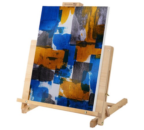 Мольберт настольный BRAUBERG ART CLASSIC, регулируемый верхний держатель, 50х37х39 см, бук, 191756