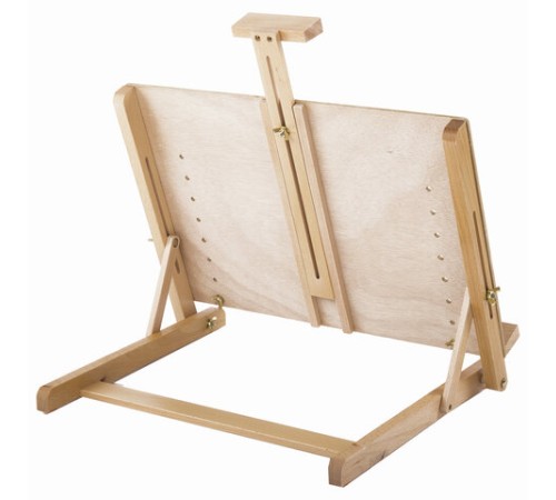 Мольберт настольный BRAUBERG ART CLASSIC, регулируемый верхний держатель, 50х37х39 см, бук, 191756