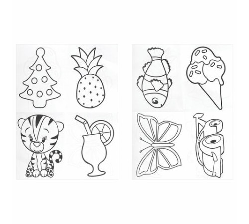 Краски витражные ЮНЛАНДИЯ, 6 ярких цветов, 6 туб по 10,5 мл, шаблоны, 191758