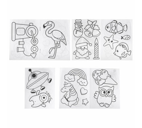 Краски витражные ЮНЛАНДИЯ, 10 цветов + 2 черных контура, 12 туб по 10,5 мл, книга шаблонов, 191759