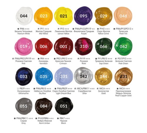 Краски акриловые художественные НАБОР 