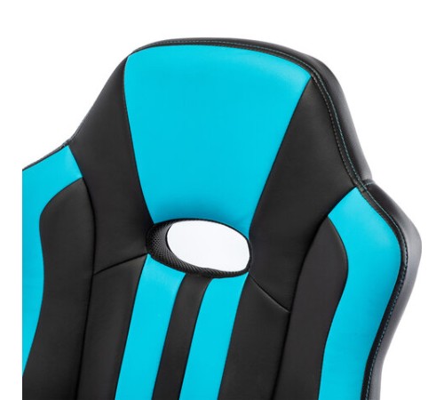 Кресло компьютерное BRABIX "Stripe GM-202", экокожа, черное/голубое, 532509 Кресло компьютерное BRABIX "Stripe GM-202", экокожа, черное/голубое, 532509