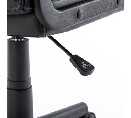 Кресло компьютерное BRABIX "Stripe GM-202", экокожа, черное/голубое, 532509 Кресло компьютерное BRABIX "Stripe GM-202", экокожа, черное/голубое, 532509