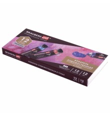 Акварель художественная в тубах НАБОР 12 цветов по 12 мл, BRAUBERG ART PREMIERE, 191766