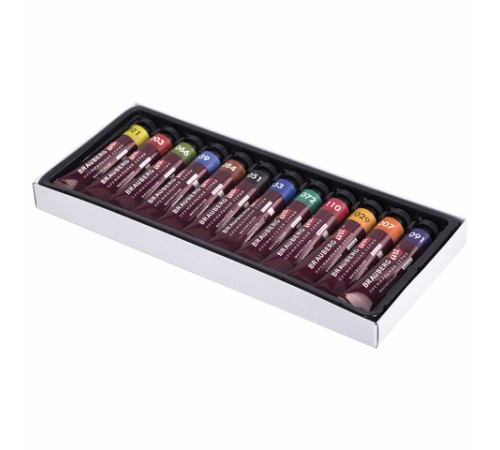 Акварель художественная в тубах НАБОР 12 цветов по 12 мл, BRAUBERG ART PREMIERE, 191766