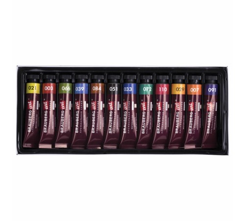 Акварель художественная в тубах НАБОР 12 цветов по 12 мл, BRAUBERG ART PREMIERE, 191766