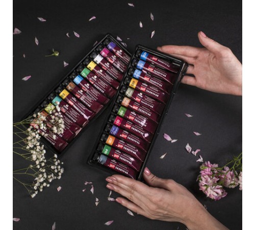 Акварель художественная в тубах НАБОР 24 цвета по 12 мл, BRAUBERG ART PREMIERE, 191767