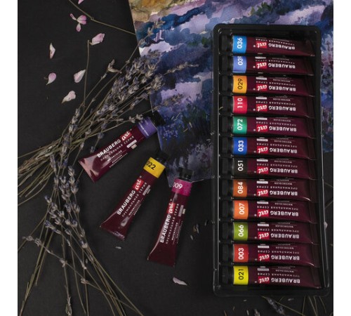 Акварель художественная в тубах НАБОР 24 цвета по 12 мл, BRAUBERG ART PREMIERE, 191767