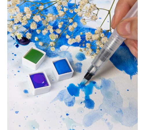 Акварель художественная кюветы НАБОР 24 цвета по 3,5 г, пластиковый кейс, BRAUBERG ART CLASSIC, 191770