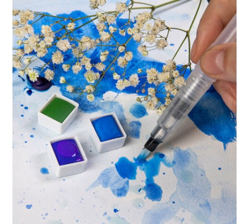 Акварель художественная кюветы НАБОР 36 цветов по 3,5 г, пластиковый кейс, BRAUBERG ART CLASSIC, 191771