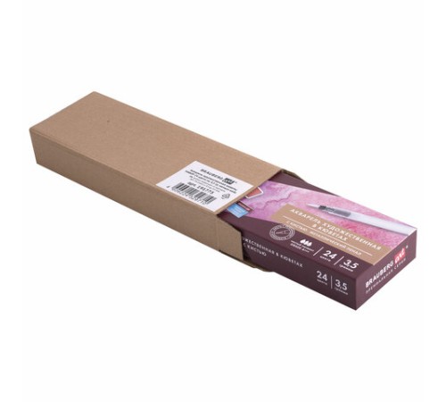 Акварель художественная кюветы НАБОР 24 цвета по 3,5 г, металлический кейс, BRAUBERG ART PREMIERE, 191773