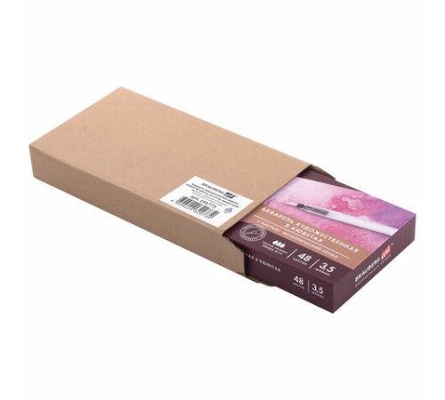 Акварель художественная кюветы НАБОР 48 цветов по 3,5 г, металлический кейс, BRAUBERG ART PREMIERE, 191775