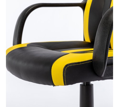 Кресло компьютерное BRABIX "Stripe GM-202", экокожа, черное/желтое, 532510 Кресло компьютерное BRABIX "Stripe GM-202", экокожа, черное/желтое, 532510