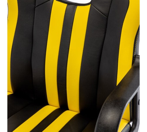 Кресло компьютерное BRABIX "Stripe GM-202", экокожа, черное/желтое, 532510 Кресло компьютерное BRABIX "Stripe GM-202", экокожа, черное/желтое, 532510