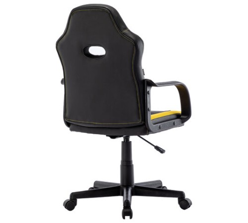 Кресло компьютерное BRABIX "Stripe GM-202", экокожа, черное/желтое, 532510 Кресло компьютерное BRABIX "Stripe GM-202", экокожа, черное/желтое, 532510