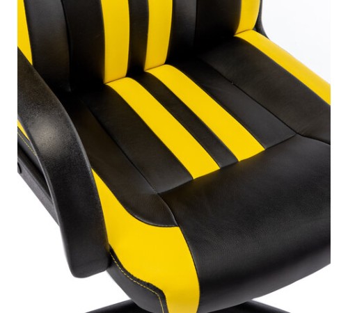 Кресло компьютерное BRABIX "Stripe GM-202", экокожа, черное/желтое, 532510 Кресло компьютерное BRABIX "Stripe GM-202", экокожа, черное/желтое, 532510