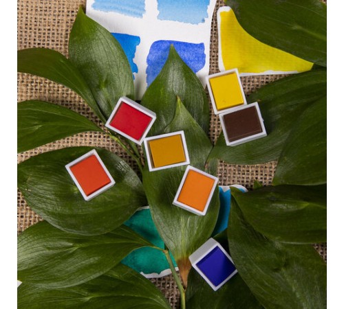 Акварель художественная в кюветах НАБОР 18 цветов по 2,5 г, BRAUBERG ART DEBUT, 191777