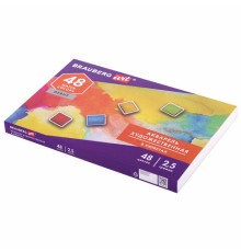 Акварель художественная в кюветах НАБОР 48 цветов по 2,5 г, BRAUBERG ART DEBUT, 191780