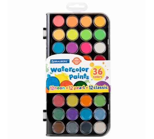 Краски акварельные BRAUBERG 