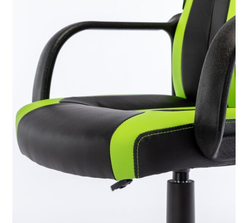 Кресло компьютерное BRABIX "Stripe GM-202", экокожа, черное/зеленое, 532511 Кресло компьютерное BRABIX "Stripe GM-202", экокожа, черное/зеленое, 532511