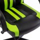Кресло компьютерное BRABIX "Stripe GM-202", экокожа, черное/зеленое, 532511