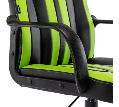 Кресло компьютерное BRABIX "Stripe GM-202", экокожа, черное/зеленое, 532511 Кресло компьютерное BRABIX "Stripe GM-202", экокожа, черное/зеленое, 532511