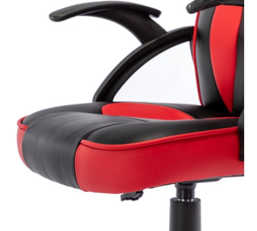 Кресло компьютерное BRABIX "Shark GM-203", экокожа, черное/красное, 532512