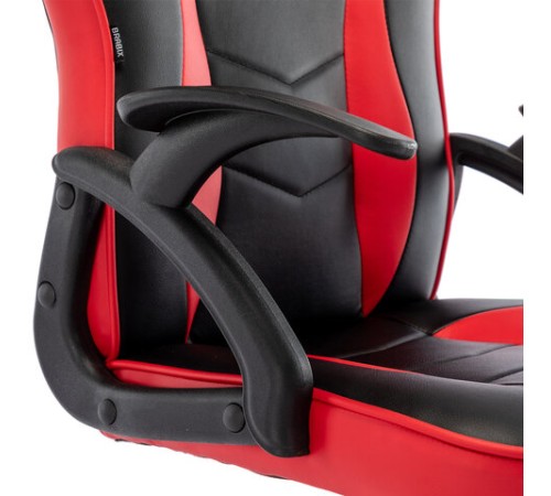 Кресло компьютерное BRABIX "Shark GM-203", экокожа, черное/красное, 532512