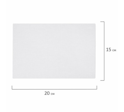 Холст на картоне, 15х20 см, 280 г/м2, грунтованный, 100% хлопок, BRAUBERG ART CLASSIC, 192182