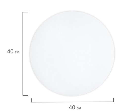 Холст на картоне, круглый 40 см, 280 г/м2, грунтованный, 100% хлопок BRAUBERG ART CLASSIC, 192192