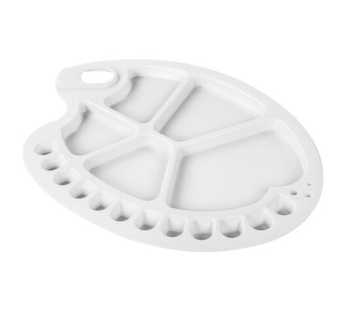 Палитра художественная пластиковая овальная 34х25 см, 17 ячеек, BRAUBERG ART DEBUT, 192230