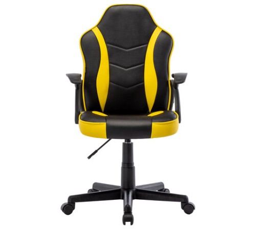 Кресло компьютерное BRABIX "Shark GM-203", экокожа, черное/желтое, 532514 Кресло компьютерное BRABIX "Shark GM-203", экокожа, черное/желтое, 532514