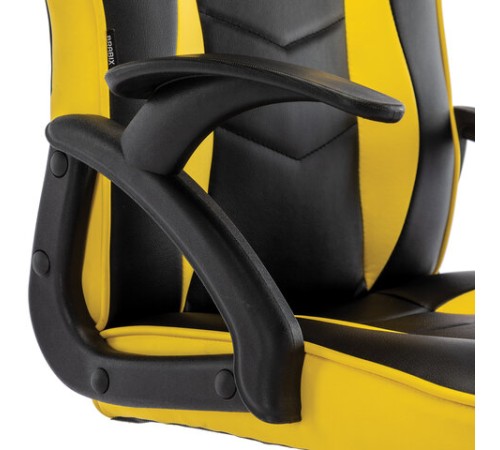 Кресло компьютерное BRABIX "Shark GM-203", экокожа, черное/желтое, 532514 Кресло компьютерное BRABIX "Shark GM-203", экокожа, черное/желтое, 532514