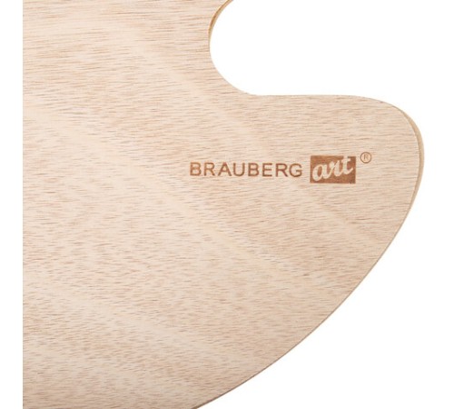 Палитра художественная деревянная овальная 30х40 см, BRAUBERG ART CLASSIC, 192233