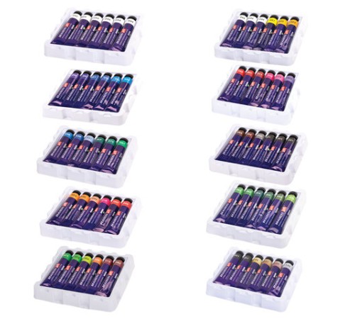 Краски акриловые художественные, НАБОР 60 штук, 49 цветов, в тубах по 22 мл, BRAUBERG ART CLASSIC, 192246