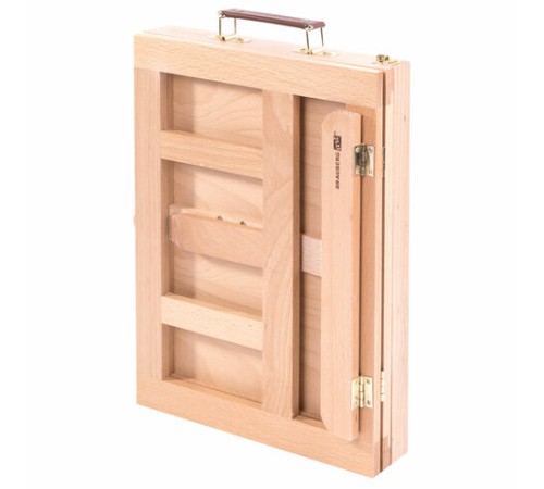 Мольберт настольный из бука с выдвижным ящиком, 34,5х26х27 см, холст до 30 см, BRAUBERG ART, 192247