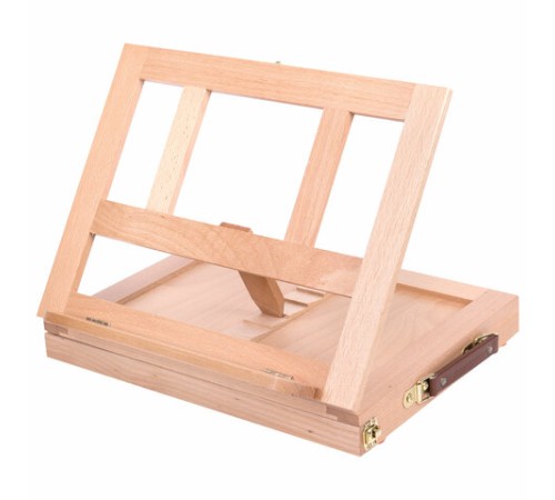 Мольберт настольный из бука с выдвижным ящиком, 34,5х26х27 см, холст до 30 см, BRAUBERG ART, 192247