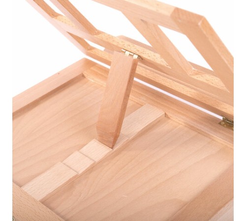 Мольберт настольный из бука с выдвижным ящиком, 34,5х26х27 см, холст до 30 см, BRAUBERG ART, 192247