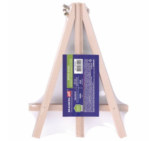 Мольберт настольный из бука 18х24 см, высота холста до 25 см, BRAUBERG ART CLASSIC, 192252