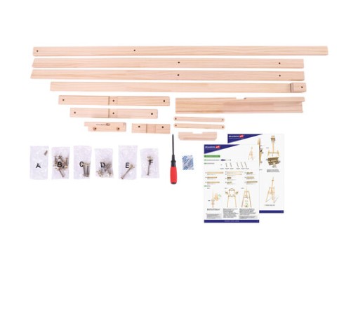 Мольберт напольный из сосны Лира, 170х55х70 см, высота холста до 107 см, BRAUBERG ART CLASSIC, 192260