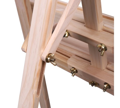 Мольберт напольный из сосны Лира с полкой, 170х55х70 см, высота холста до 107 см, BRAUBERG ART CLASSIC, 192261