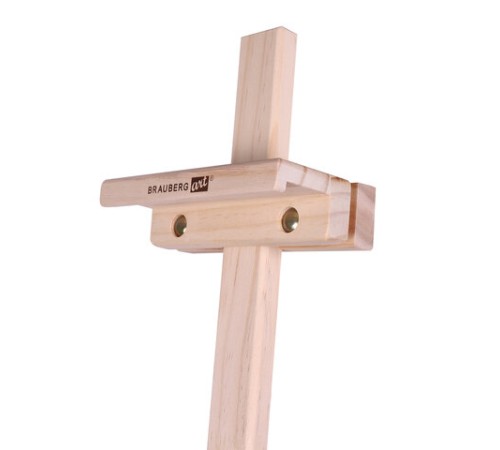 Мольберт напольный из сосны Лира с полкой, 170х55х70 см, высота холста до 107 см, BRAUBERG ART CLASSIC, 192261