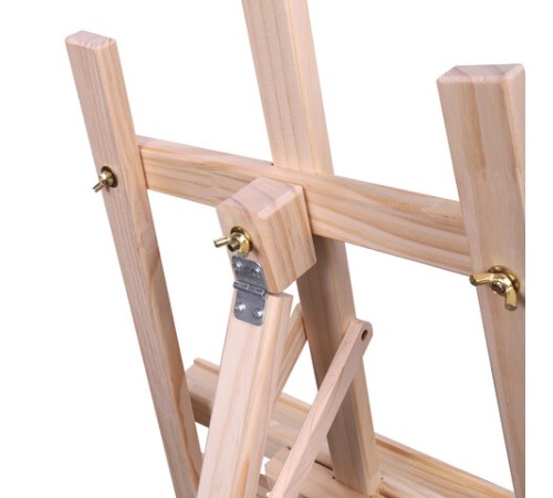 Мольберт напольный из сосны Лира с полкой, 170х55х70 см, высота холста до 107 см, BRAUBERG ART CLASSIC, 192261