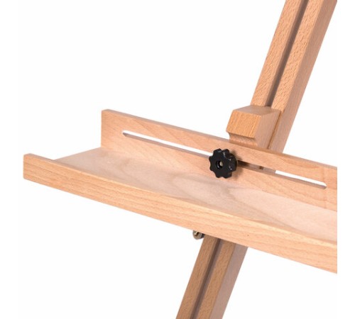 Мольберт полевой-тренога, бук, с полкой, высота 132-192 см, высота холста 112 см, BRAUBERG ART, 192262