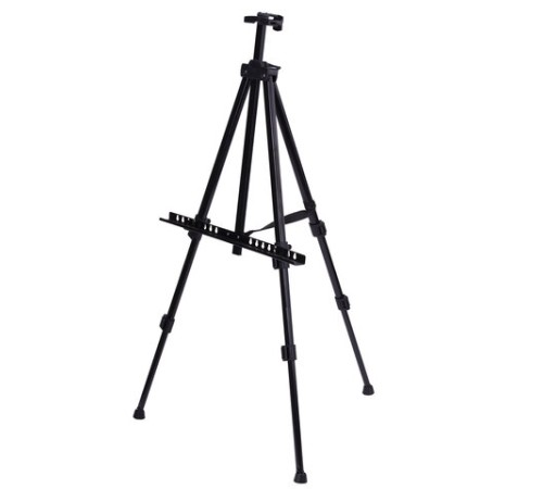 Мольберт-тренога металлический переносной, телескопический, 117х166х94 см, чехол, BRAUBERG ART, 192266