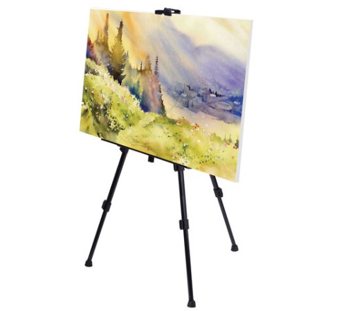 Мольберт-тренога металлический переносной, телескопический, 117х166х94 см, чехол, BRAUBERG ART, 192266