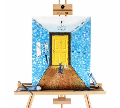 Краска масляная ВОДОРАЗБАВИМАЯ художественная 100 мл, БЕЛИЛА ТИТАНОВЫЕ, BRAUBERG ART, 192289